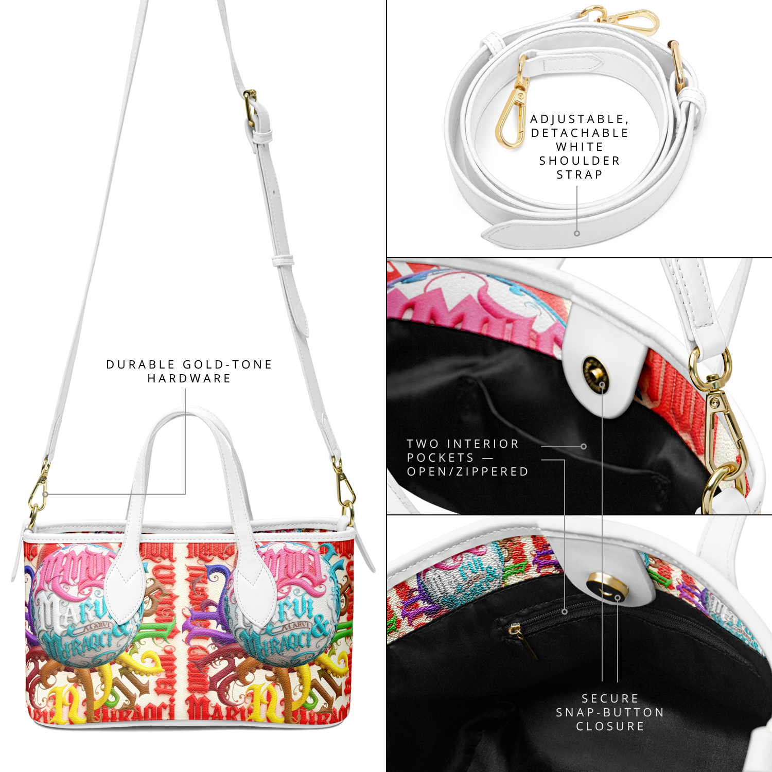 Leather Tote Bag - AOP