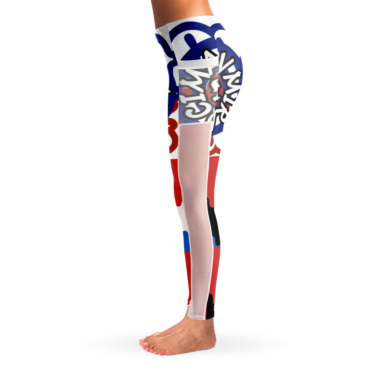 Mesh Pocket Legging - AOP